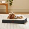 imageBedsure Cooling Dog Bed for Crate  Large Orthopedic Flat Puppy Beds with Removable Washable Cover Egg Crate Foam Pet Mat Suitable for Pet Up to 50 lbsGrey