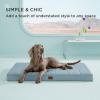 imageBedsure Cooling Dog Bed for Crate  Large Orthopedic Flat Puppy Beds with Removable Washable Cover Egg Crate Foam Pet Mat Suitable for Pet Up to 50 lbsCooling Blue