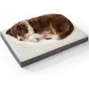 imageBedsure Cooling Dog Bed for Crate  Large Orthopedic Flat Puppy Beds with Removable Washable Cover Egg Crate Foam Pet Mat Suitable for Pet Up to 50 lbsGrey