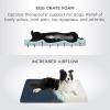 imageBedsure Cooling Dog Bed for Crate  Large Orthopedic Flat Puppy Beds with Removable Washable Cover Egg Crate Foam Pet Mat Suitable for Pet Up to 50 lbsNavy