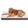 imageBedsure Cooling Dog Bed for Crate  Large Orthopedic Flat Puppy Beds with Removable Washable Cover Egg Crate Foam Pet Mat Suitable for Pet Up to 50 lbsGrey
