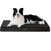 imageBedsure Cooling Dog Bed for Crate  Large Orthopedic Flat Puppy Beds with Removable Washable Cover Egg Crate Foam Pet Mat Suitable for Pet Up to 50 lbsBlack