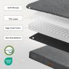 imageBedsure Cooling Dog Bed for Crate  Large Orthopedic Flat Puppy Beds with Removable Washable Cover Egg Crate Foam Pet Mat Suitable for Pet Up to 50 lbsDark Grey