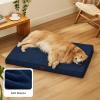imageBedsure Cooling Dog Bed for Crate  Large Orthopedic Flat Puppy Beds with Removable Washable Cover Egg Crate Foam Pet Mat Suitable for Pet Up to 50 lbsNavy