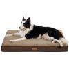 imageBedsure Cooling Dog Bed for Crate  Large Orthopedic Flat Puppy Beds with Removable Washable Cover Egg Crate Foam Pet Mat Suitable for Pet Up to 50 lbsBrown
