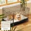 imageBedsure Cooling Dog Bed for Crate  Large Orthopedic Flat Puppy Beds with Removable Washable Cover Egg Crate Foam Pet Mat Suitable for Pet Up to 50 lbsGrey
