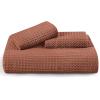 imageBedsure Cooling Duvet Cover Queen Size Cotton ampamp Rayon Derived from Bamboo Blend Duvet Cover Set for Hot Sleepers UltraSoft Breathable ampamp Lightweight Home Bedding for All Seasons White90quotx90quot07  Burnt Orange No Comforter