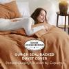 imageBedsure Cooling Duvet Cover Queen Size Cotton ampamp Rayon Derived from Bamboo Blend Duvet Cover Set for Hot Sleepers UltraSoft Breathable ampamp Lightweight Home Bedding for All Seasons White90quotx90quot06  Hazel No Comforter