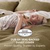 imageBedsure Cooling Duvet Cover Queen Size Cotton ampamp Rayon Derived from Bamboo Blend Duvet Cover Set for Hot Sleepers UltraSoft Breathable ampamp Lightweight Home Bedding for All Seasons White90quotx90quot15  Fennel Seed No Comforter
