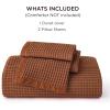 imageBedsure Cooling Duvet Cover Queen Size Cotton ampamp Rayon Derived from Bamboo Blend Duvet Cover Set for Hot Sleepers UltraSoft Breathable ampamp Lightweight Home Bedding for All Seasons White90quotx90quot21  Cooling Burn Orange No Comforter