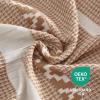 imageBedsure Cooling Duvet Cover Queen Size Cotton ampamp Rayon Derived from Bamboo Blend Duvet Cover Set for Hot Sleepers UltraSoft Breathable ampamp Lightweight Home Bedding for All Seasons White90quotx90quot19  Strip Terracotta No Comforter