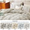 imageBedsure Cooling Duvet Cover Queen Size Cotton ampamp Rayon Derived from Bamboo Blend Duvet Cover Set for Hot Sleepers UltraSoft Breathable ampamp Lightweight Home Bedding for All Seasons White90quotx90quot19  Strip Linen No Comforter