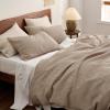 imageBedsure Cooling Duvet Cover Queen Size Cotton ampamp Rayon Derived from Bamboo Blend Duvet Cover Set for Hot Sleepers UltraSoft Breathable ampamp Lightweight Home Bedding for All Seasons White90quotx90quot05  Khaki No Comforter