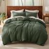 imageBedsure Cooling Duvet Cover Queen Size Cotton ampamp Rayon Derived from Bamboo Blend Duvet Cover Set for Hot Sleepers UltraSoft Breathable ampamp Lightweight Home Bedding for All Seasons White90quotx90quot21  Cooling Olive Green No Comforter