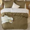 imageBedsure Cooling Duvet Cover Queen Size Cotton ampamp Rayon Derived from Bamboo Blend Duvet Cover Set for Hot Sleepers UltraSoft Breathable ampamp Lightweight Home Bedding for All Seasons White90quotx90quot15  Fennel Seed No Comforter