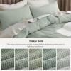 imageBedsure Cooling Duvet Cover Queen Size Cotton ampamp Rayon Derived from Bamboo Blend Duvet Cover Set for Hot Sleepers UltraSoft Breathable ampamp Lightweight Home Bedding for All Seasons White90quotx90quot11  Sage Green No Comforter