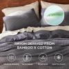 imageBedsure Cooling Duvet Cover Queen Size Cotton ampamp Rayon Derived from Bamboo Blend Duvet Cover Set for Hot Sleepers UltraSoft Breathable ampamp Lightweight Home Bedding for All Seasons White90quotx90quot21  Cooling Charcoal No Comforter