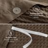 imageBedsure Cooling Duvet Cover Queen Size Cotton ampamp Rayon Derived from Bamboo Blend Duvet Cover Set for Hot Sleepers UltraSoft Breathable ampamp Lightweight Home Bedding for All Seasons White90quotx90quot06  Brown No Comforter
