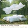 imageBedsure Cooling Duvet Cover Queen Size Cotton ampamp Rayon Derived from Bamboo Blend Duvet Cover Set for Hot Sleepers UltraSoft Breathable ampamp Lightweight Home Bedding for All Seasons White90quotx90quot20  Cooling White No Comforter