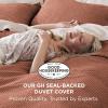 imageBedsure Cooling Duvet Cover Queen Size Cotton ampamp Rayon Derived from Bamboo Blend Duvet Cover Set for Hot Sleepers UltraSoft Breathable ampamp Lightweight Home Bedding for All Seasons White90quotx90quot07  Burnt Orange No Comforter