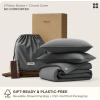 imageBedsure Cooling Duvet Cover Queen Size Cotton ampamp Rayon Derived from Bamboo Blend Duvet Cover Set for Hot Sleepers UltraSoft Breathable ampamp Lightweight Home Bedding for All Seasons White90quotx90quot20  Cooling Grey No Comforter