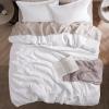 imageBedsure Cooling Duvet Cover Queen Size Cotton ampamp Rayon Derived from Bamboo Blend Duvet Cover Set for Hot Sleepers UltraSoft Breathable ampamp Lightweight Home Bedding for All Seasons White90quotx90quot02  Bright White No Comforter
