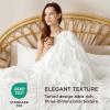 imageBedsure Cooling Duvet Cover Queen Size Cotton ampamp Rayon Derived from Bamboo Blend Duvet Cover Set for Hot Sleepers UltraSoft Breathable ampamp Lightweight Home Bedding for All Seasons White90quotx90quot42  Tufted Beige No Comforter