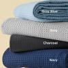 imageBedsure Cooling Duvet Cover Queen Size Cotton ampamp Rayon Derived from Bamboo Blend Duvet Cover Set for Hot Sleepers UltraSoft Breathable ampamp Lightweight Home Bedding for All Seasons White90quotx90quot17  Navy No Comforter