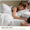 imageBedsure Cooling Duvet Cover Queen Size Cotton ampamp Rayon Derived from Bamboo Blend Duvet Cover Set for Hot Sleepers UltraSoft Breathable ampamp Lightweight Home Bedding for All Seasons White90quotx90quot20  Cooling White No Comforter
