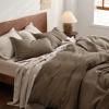 imageBedsure Cooling Duvet Cover Queen Size Cotton ampamp Rayon Derived from Bamboo Blend Duvet Cover Set for Hot Sleepers UltraSoft Breathable ampamp Lightweight Home Bedding for All Seasons White90quotx90quot06  Brown No Comforter