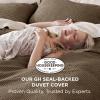 imageBedsure Cooling Duvet Cover Queen Size Cotton ampamp Rayon Derived from Bamboo Blend Duvet Cover Set for Hot Sleepers UltraSoft Breathable ampamp Lightweight Home Bedding for All Seasons White90quotx90quot06  Brown No Comforter