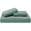 imageBedsure Cooling Duvet Cover Queen Size Cotton ampamp Rayon Derived from Bamboo Blend Duvet Cover Set for Hot Sleepers UltraSoft Breathable ampamp Lightweight Home Bedding for All Seasons White90quotx90quot12  Green No Comforter