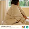 imageBedsure Cooling Duvet Cover Queen Size Cotton ampamp Rayon Derived from Bamboo Blend Duvet Cover Set for Hot Sleepers UltraSoft Breathable ampamp Lightweight Home Bedding for All Seasons White90quotx90quot20  Cooling Beige No Comforter