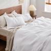 imageBedsure Cooling Duvet Cover Queen Size Cotton ampamp Rayon Derived from Bamboo Blend Duvet Cover Set for Hot Sleepers UltraSoft Breathable ampamp Lightweight Home Bedding for All Seasons White90quotx90quot02  Bright White No Comforter
