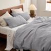 imageBedsure Cooling Duvet Cover Queen Size Cotton ampamp Rayon Derived from Bamboo Blend Duvet Cover Set for Hot Sleepers UltraSoft Breathable ampamp Lightweight Home Bedding for All Seasons White90quotx90quot18  Grey No Comforter