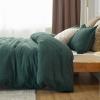 imageBedsure Cooling Duvet Cover Queen Size Cotton ampamp Rayon Derived from Bamboo Blend Duvet Cover Set for Hot Sleepers UltraSoft Breathable ampamp Lightweight Home Bedding for All Seasons White90quotx90quot13  Forest Green No Comforter