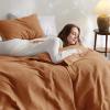 imageBedsure Cooling Duvet Cover Queen Size Cotton ampamp Rayon Derived from Bamboo Blend Duvet Cover Set for Hot Sleepers UltraSoft Breathable ampamp Lightweight Home Bedding for All Seasons White90quotx90quot06  Hazel No Comforter