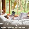 imageBedsure Cooling Duvet Cover Queen Size Cotton ampamp Rayon Derived from Bamboo Blend Duvet Cover Set for Hot Sleepers UltraSoft Breathable ampamp Lightweight Home Bedding for All Seasons White90quotx90quot20  Cooling White No Comforter