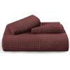 imageBedsure Cooling Duvet Cover Queen Size Cotton ampamp Rayon Derived from Bamboo Blend Duvet Cover Set for Hot Sleepers UltraSoft Breathable ampamp Lightweight Home Bedding for All Seasons White90quotx90quot08  Maroon Red No Comforter