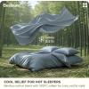 imageBedsure Cooling Duvet Cover Queen Size Cotton ampamp Rayon Derived from Bamboo Blend Duvet Cover Set for Hot Sleepers UltraSoft Breathable ampamp Lightweight Home Bedding for All Seasons White90quotx90quot20  Cooling Dusty Blue No Comforter