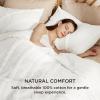 imageBedsure Cooling Duvet Cover Queen Size Cotton ampamp Rayon Derived from Bamboo Blend Duvet Cover Set for Hot Sleepers UltraSoft Breathable ampamp Lightweight Home Bedding for All Seasons White90quotx90quot42  Tufted Beige No Comforter