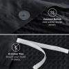 imageBedsure Cooling Duvet Cover Queen Size Cotton ampamp Rayon Derived from Bamboo Blend Duvet Cover Set for Hot Sleepers UltraSoft Breathable ampamp Lightweight Home Bedding for All Seasons White90quotx90quot19  Black No Comforter