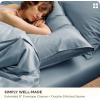 imageBedsure Cooling Duvet Cover Queen Size Cotton ampamp Rayon Derived from Bamboo Blend Duvet Cover Set for Hot Sleepers UltraSoft Breathable ampamp Lightweight Home Bedding for All Seasons White90quotx90quot20  Cooling Dusty Blue No Comforter