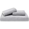 imageBedsure Cooling Duvet Cover Queen Size Cotton ampamp Rayon Derived from Bamboo Blend Duvet Cover Set for Hot Sleepers UltraSoft Breathable ampamp Lightweight Home Bedding for All Seasons White90quotx90quot18  Grey No Comforter