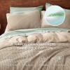 imageBedsure Cooling Duvet Cover Queen Size Cotton ampamp Rayon Derived from Bamboo Blend Duvet Cover Set for Hot Sleepers UltraSoft Breathable ampamp Lightweight Home Bedding for All Seasons White90quotx90quot21  Cooling Taupe No Comforter