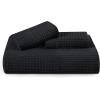 imageBedsure Cooling Duvet Cover Queen Size Cotton ampamp Rayon Derived from Bamboo Blend Duvet Cover Set for Hot Sleepers UltraSoft Breathable ampamp Lightweight Home Bedding for All Seasons White90quotx90quot19  Black No Comforter