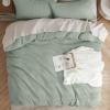 imageBedsure Cooling Duvet Cover Queen Size Cotton ampamp Rayon Derived from Bamboo Blend Duvet Cover Set for Hot Sleepers UltraSoft Breathable ampamp Lightweight Home Bedding for All Seasons White90quotx90quot11  Sage Green No Comforter