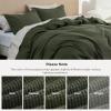 imageBedsure Cooling Duvet Cover Queen Size Cotton ampamp Rayon Derived from Bamboo Blend Duvet Cover Set for Hot Sleepers UltraSoft Breathable ampamp Lightweight Home Bedding for All Seasons White90quotx90quot14  Olive Green No Comforter