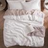 imageBedsure Cooling Duvet Cover Queen Size Cotton ampamp Rayon Derived from Bamboo Blend Duvet Cover Set for Hot Sleepers UltraSoft Breathable ampamp Lightweight Home Bedding for All Seasons White90quotx90quot02  Milk White No Comforter