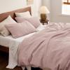 imageBedsure Cooling Duvet Cover Queen Size Cotton ampamp Rayon Derived from Bamboo Blend Duvet Cover Set for Hot Sleepers UltraSoft Breathable ampamp Lightweight Home Bedding for All Seasons White90quotx90quot09  Pink No Comforter